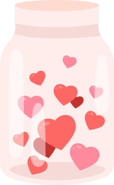 Kupa Vektörü İllüstrasyonlu Cam Kavanoz