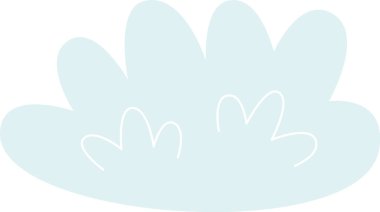 Gökyüzü Bulutu Simgesi Vektör İllüstrasyonu