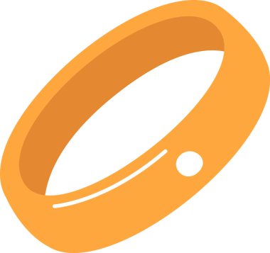 Alyans Altın Yüzük Vektörü İllüstrasyonu