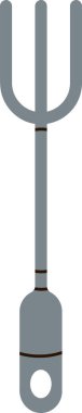 Barbekü Fork Utensil Vektör İllüstrasyonu