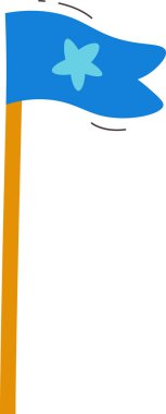 Yıldız Vektörü İllüstrasyonlu Bayrak