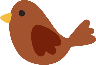 Kuş çizgi filmi Hayvan Vektörü İllüstrasyonu