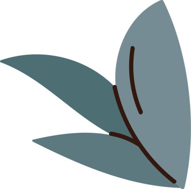 yaprakları düz simge vektör çizim