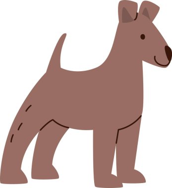 Köpek Evcil Hayvanı Duran Vektör İllüstrasyonu