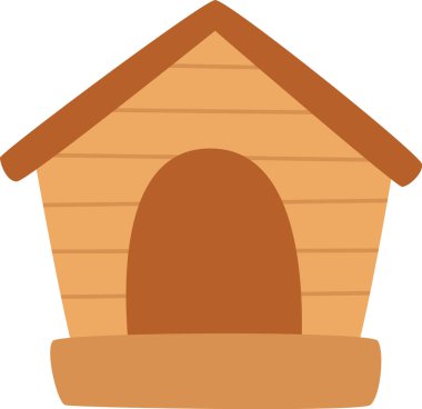 Köpek Evi Tahta Vektör İllüstrasyonu