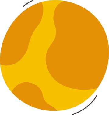 Gezegen Alan Simgesi Vektör İllüstrasyonu