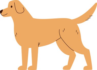 Köpek Evcil Hayvanı Duran Vektör İllüstrasyonu
