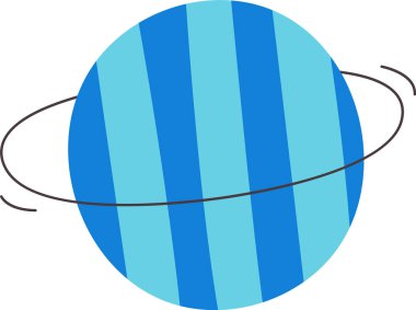 Gezegen Alan Simgesi Vektör İllüstrasyonu