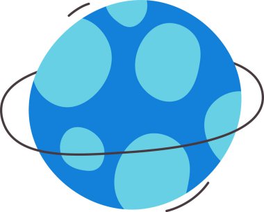 Gezegen Alan Simgesi Vektör İllüstrasyonu