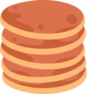 Pankek Yığını Simge Vektörü İllüstrasyonu