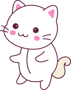 kedi evcil hayvan çizgi film vektör illüstrasyonu