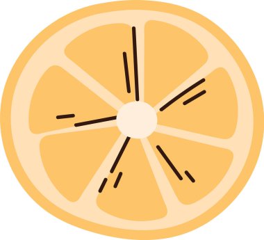 limon meyve dilimi vektör çizimi