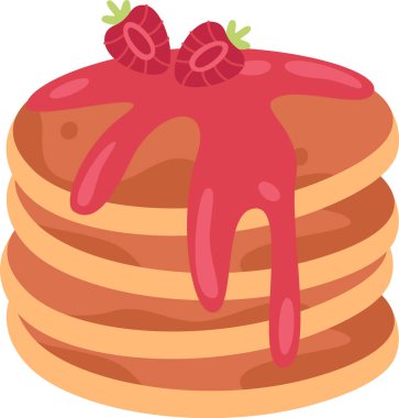 Jam Vektör İllüstrasyonlu Krep