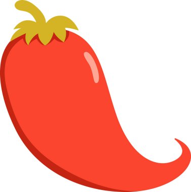 Biber Sebze Simgesi Vektör İllüstrasyonu