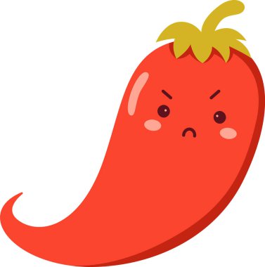 Pepper Çizgi Film Karakteri Vektör İllüstrasyonu