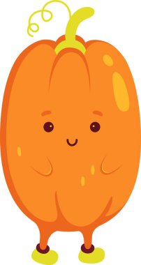 Bell Pepper Çizgi Film Karakteri Vektör İllüstrasyonu