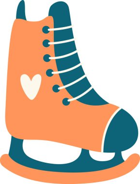 Buz Pateni Ayakkabısı Vektörü İllüstrasyonu