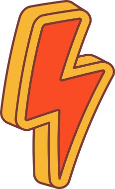 Şimşek Serinletici Simge Vektörü İllüstrasyonu