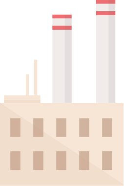 Endüstriyel fabrika binası vektör çizim