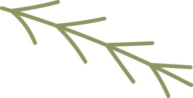 Çiçek Şubesi Simge Vektörü İllüstrasyonu