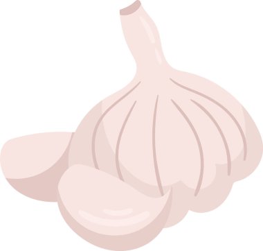 Sarımsaklı Sebze Simgesi İllüstrasyonu