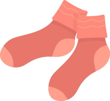 Çorap Kış Kıyafet Vektörü İllüstrasyonu