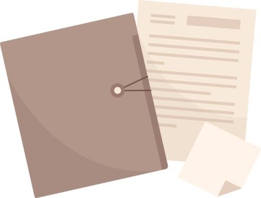 Belge vektör illüstrasyonlu dizin