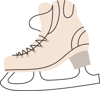 Buz Pateni Ayakkabısı Vektörü İllüstrasyonu