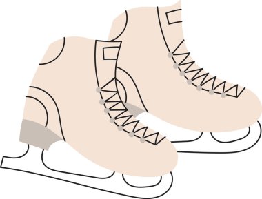 Buz Patenleri Malzeme Vektörü İllüstrasyonu