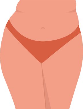 Kadın Alt Vücut Vektörü İllüstrasyonu