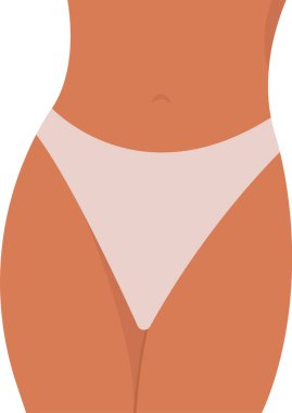 Kadın Alt Vücut Vektörü İllüstrasyonu