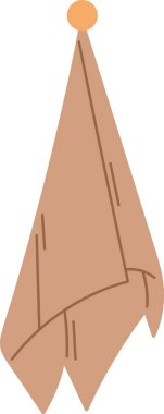 Askı vektör illüstrasyonuna havlu