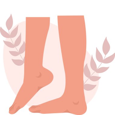 Kadın Bacaklı Yapıştırıcı Vektör İllüstrasyonu