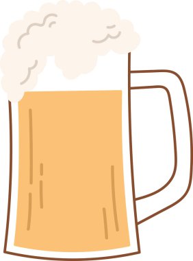 Bira Vektörü İllüstrasyonlu Cam