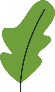 Meşe Ağacı Yaprak Vektörü İllüstrasyonu