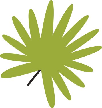 Tropik ağaç illüstrasyon vektör yaprak