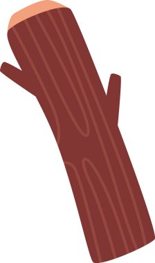 Tahta Günlük Kaydı Simgesi Vektör İllüstrasyonu