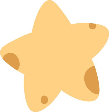 Yıldız Çizgi Film Simgesi Vektör İllüstrasyonu