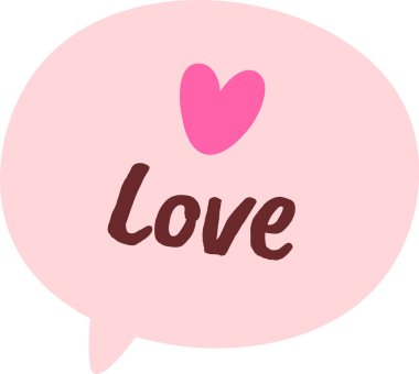 Aşk Harfi Bulut Vektörü İllüstrasyonu