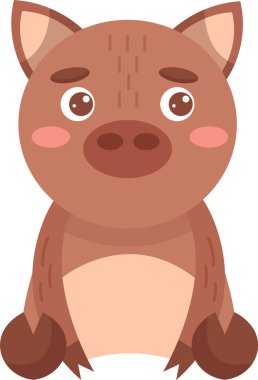 Domuz Yavrusu Hayvan Vektörü İllüstrasyonu