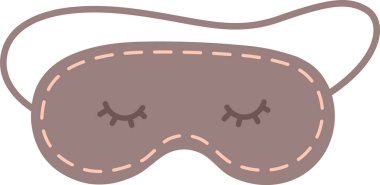 Uyuyan Maske Aksesuar Vektör İllüstrasyonu