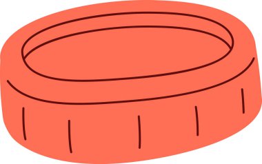 Jar Plastik Lid Vektörü İllüstrasyonu