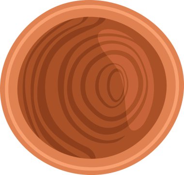 Tahta Kase Utensil Vektör İllüstrasyonu