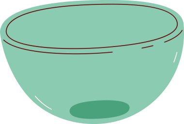 Glass Bowl Vektör İllüstrasyonu