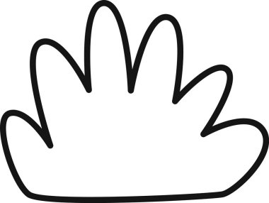 Bush Bitki Taslak Vektör İllüstrasyonu