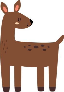 Geyik Ormanı Hayvan Vektörü İllüstrasyonu