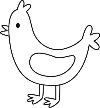 Tavuk Kuşu Özet Vektör İllüstrasyonu