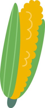 Mısır Sebze Simgesi Vektör İllüstrasyonu