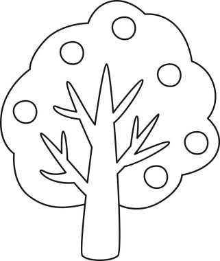Ağaç Bitkisi Özet Vektör Çizimi