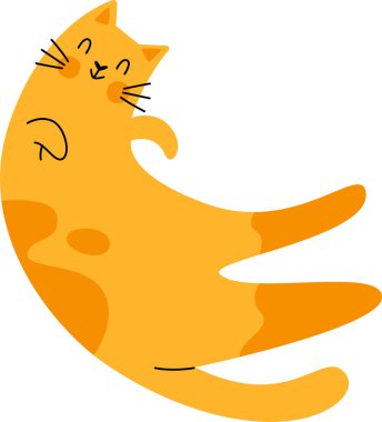 Kedi Yalancı Hayvan Vektörü İllüstrasyonu